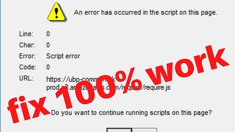 script error IIwindows 7/8/10  fix