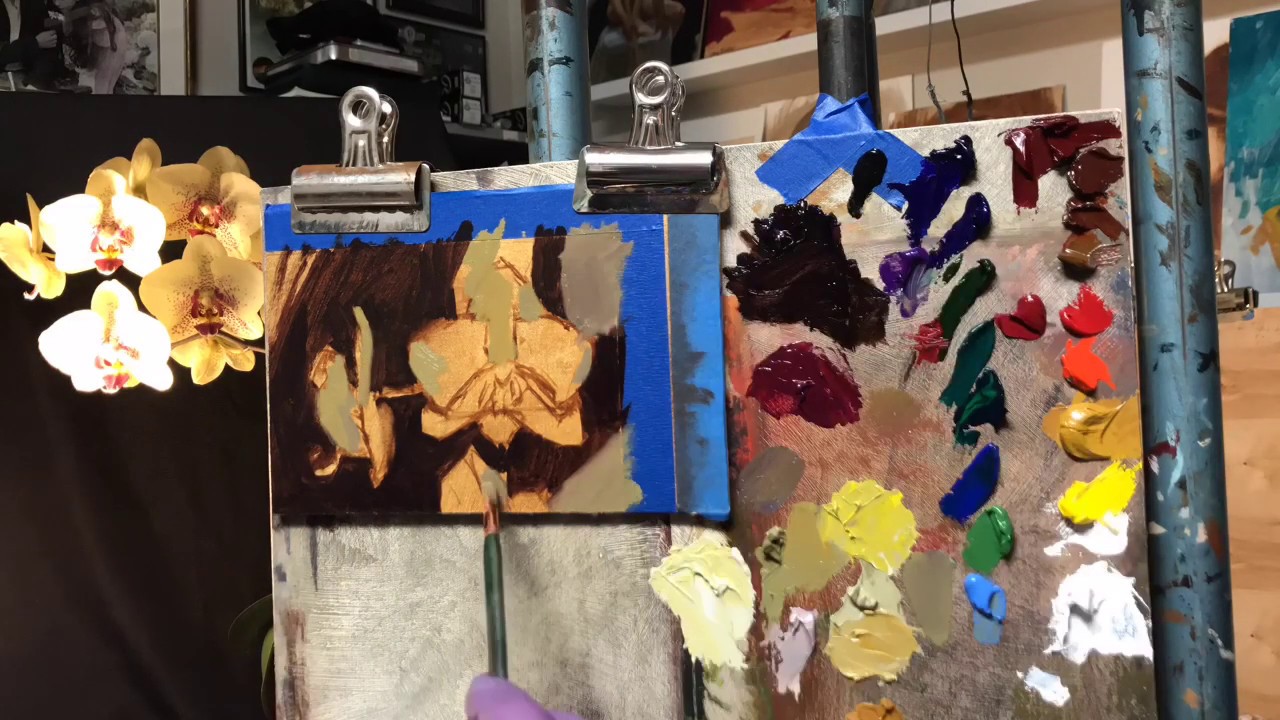 Terry Strickland Painting an Orchid 2020 YouTube