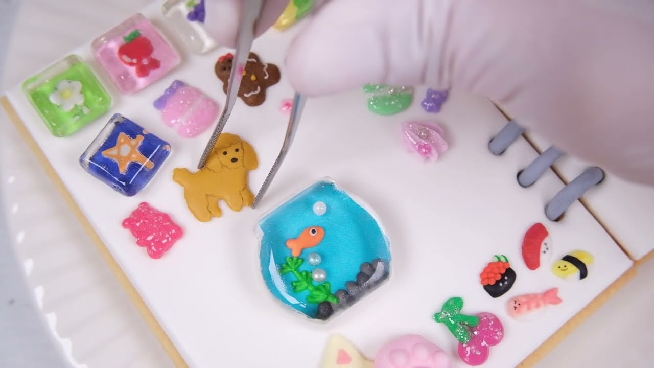 丸ごと食べられるシール帳を作りました✧˚₊⋆⸜ 🎀 ⸝⋆₊˚✧【アイシングクッキー｜Icing Cookies】