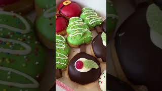 Trying Krispy Kreme's new Christmas Doughnuts 2023 | #shorts #yahooaustralia