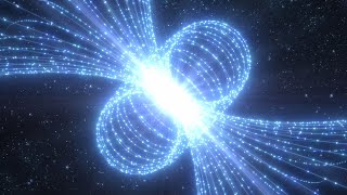 Beautiful Magnetic Force Field Lines of Quasar Energy Star in Space 4K 60fps Wallpaper Background