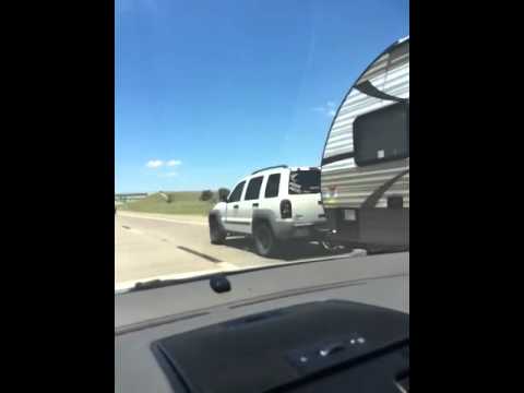 Jeep Liberty crd towing a rv