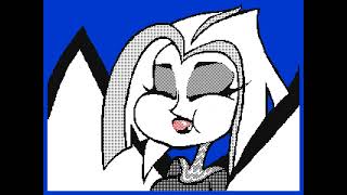 Lute From Hazbin Hotel Blowing A Bubblegum Bubble