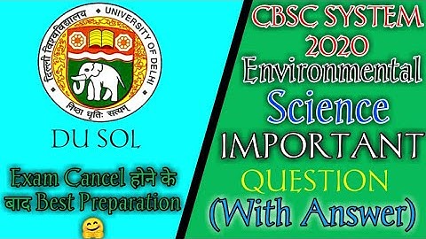 CBCS SEMESTER 1st # Environmental science very Important Question with Answer B.A, B.Com, B.Sc!