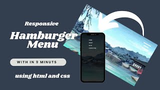 Responsive Hamburger Menu Using Only HTML and CSS |  Tutorial