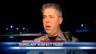 Burglary suspect tased in Mason