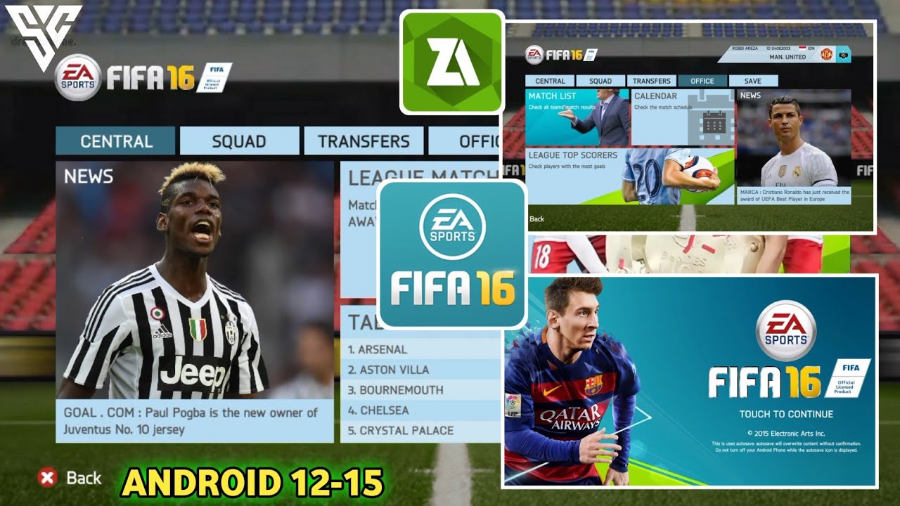 NEW THEME FIFA 16 !! FIFA 16 MOD ORIGINAL DATA | NEW CAREER MODE | TOURNAMENT.