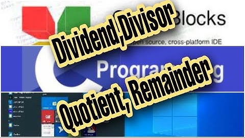 #Dividend,Divisor,Quotient,Remainder,C Program