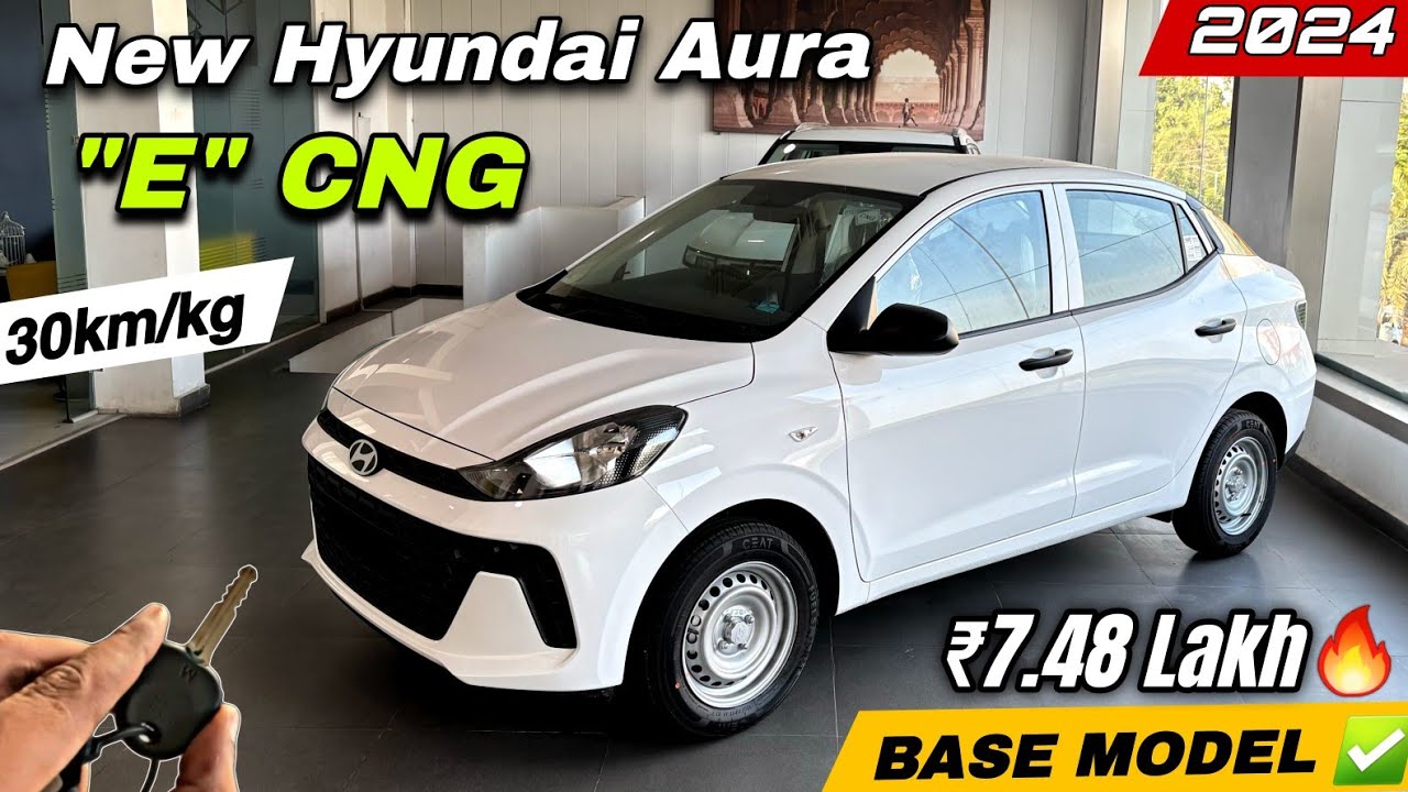 New 2024 Hyundai Aura E CNG Base Model | Aura CNG Base Model Price ...