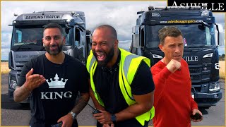 Hilarious Day Watching Mat and Yianni Drag Race My Trucks on CarWow!