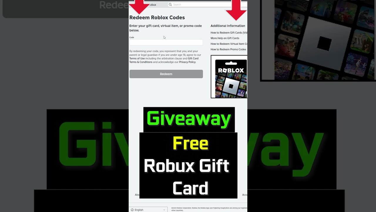 How To Redeem Roblox Gift Card Codes FREE ROBUX Robux Giveaway Shorts