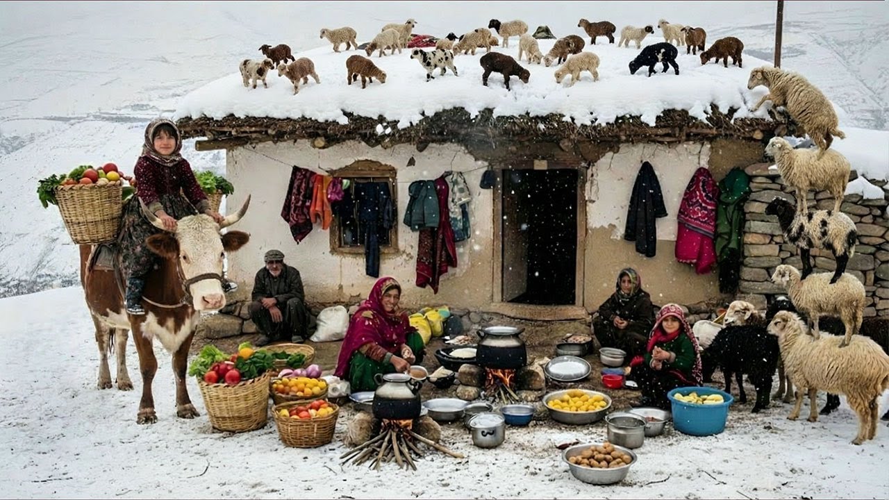 Surviving a Freezing Winter as a Shepherd in Afghanistan | A Family’s Daily Life and Cooking