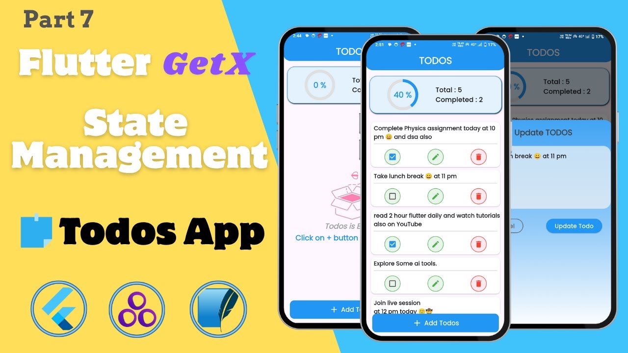 Todos app in Flutter || Flutter Todos App in Flutter with Sqlite and ...