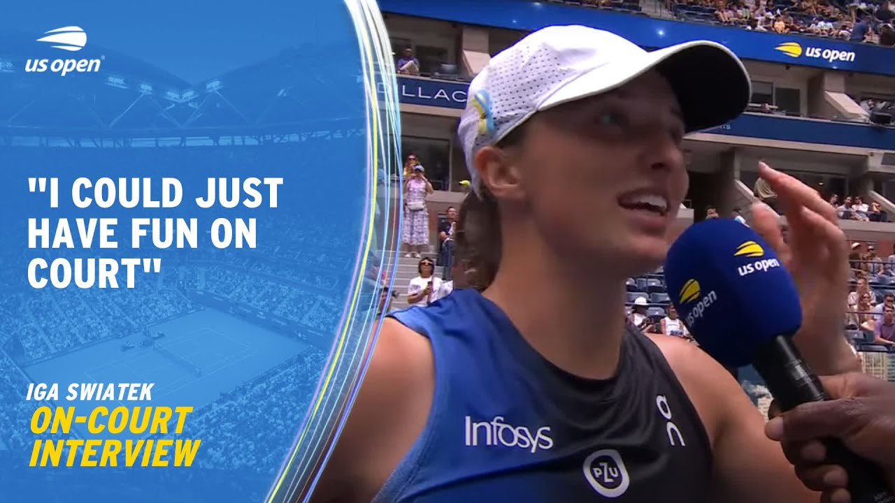 iga-swiatek-on-court-interview-2023-us-open-round-1-youtube