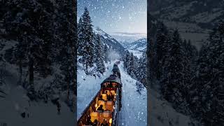 Cinematic Snow Train Journey Relaxing 4K #ultrahd #cinematic #cinematic