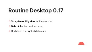 Routine Desktop 0.17