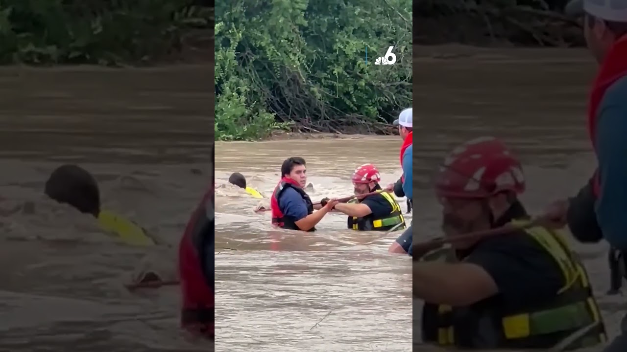 Dramatic video captures woman’s rescue from deadly flood waters