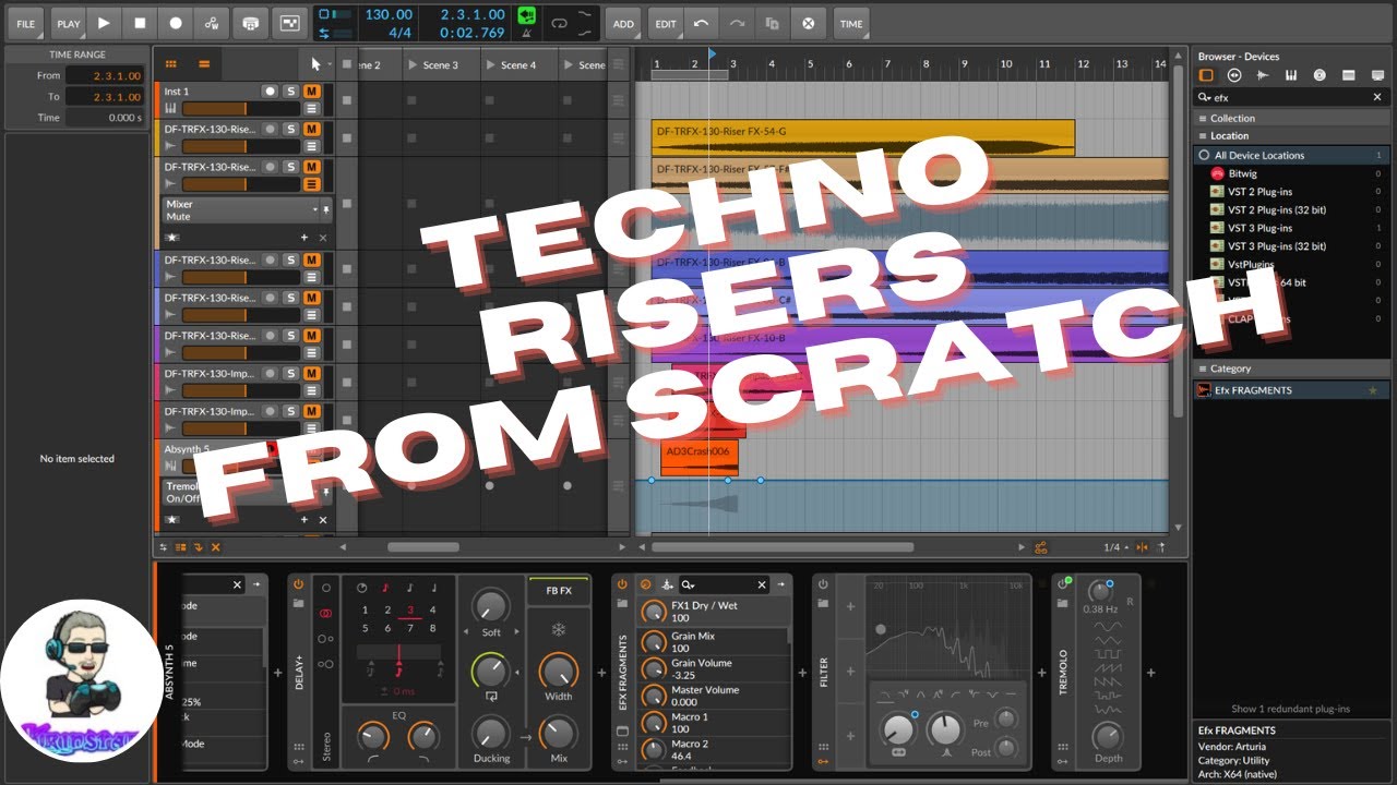 Creating a Techno Riser from scratch in Bitwig - YouTube