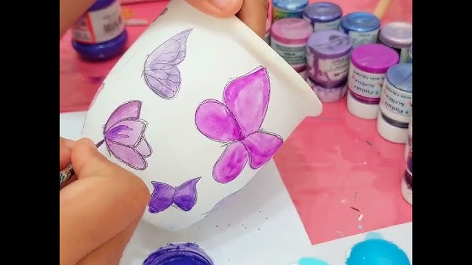Como pintar tazas con una bolsa (fácil y original) 