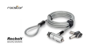 Rocbolt USB® Port Security Cable Lock Keyed Lock for PC Laptop or Desktop