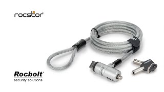 Rocbolt Usb Port Security Cable Lock Keyed Lock For Pc Laptop Or Desktop