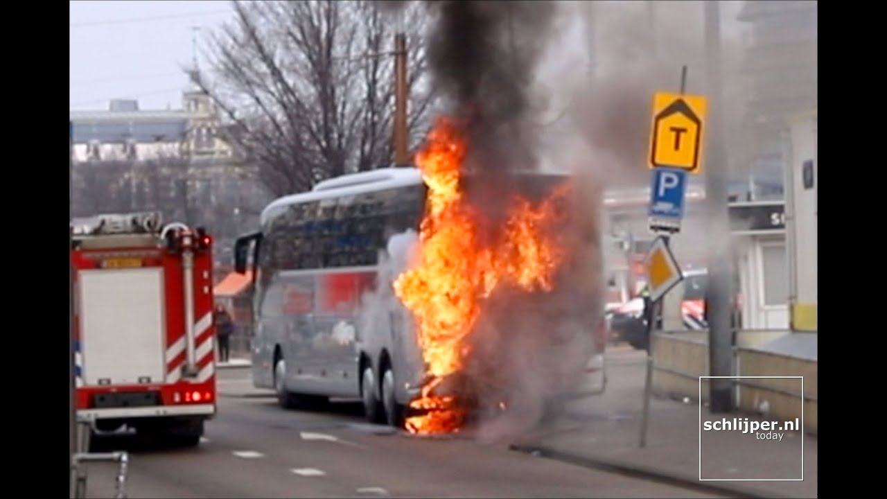 Amsterdam bus on fire - March 25, 2018 10:45