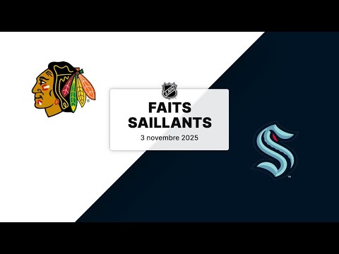 Blackhawks vs Kraken | Faits saillants