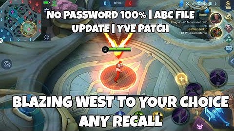 BLAZING WEST TO ANY RECALL | NO PASSWORD 100% | ABC FILE UPDATE | YVE PATCH