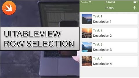 Swift 4 And Xcode 10 :- UITableView Row Selection in iOS.