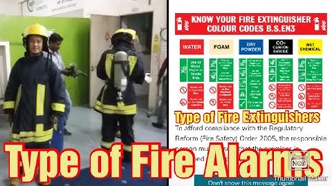 🧯Types and Classes Of Fire Extinguishers and fire Alarms and Smoke Detectors inside This Building