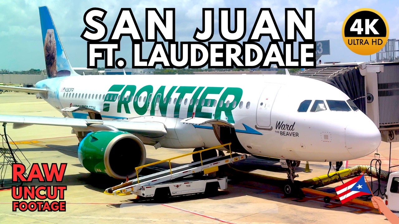 FULL FLIGHT in 4K | Frontier A320neo SJU ✈ FLL | From Airport to Landing – RAW & UNCUT