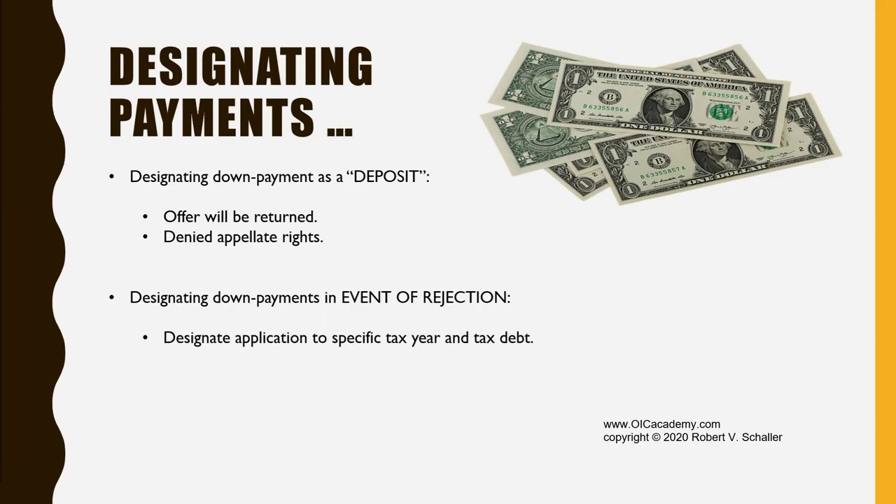 Attorney Robert Schaller Explores Offer in Compromise Payment Issues