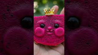 Crown 👑 on dragon fruit #trending #viral #asmr #ai #animation