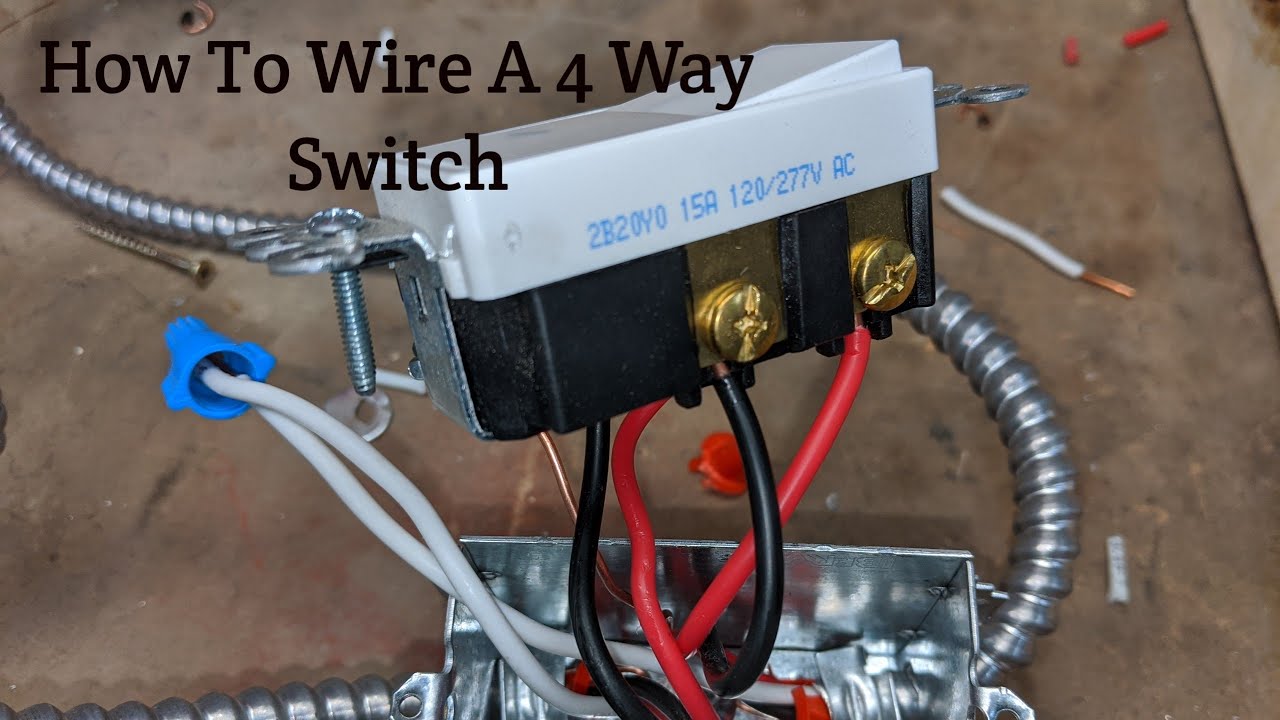 How to wire a 4-way switch - YouTube