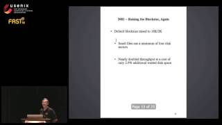 FAST '15 - Keynote Address: A Brief History of the BSD Fast Filesystem Net Worth