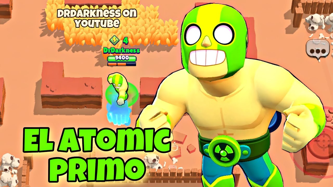 New Skin El Atomico Primo Brawl Stars Gameplay Youtube - mega primo brawl stars