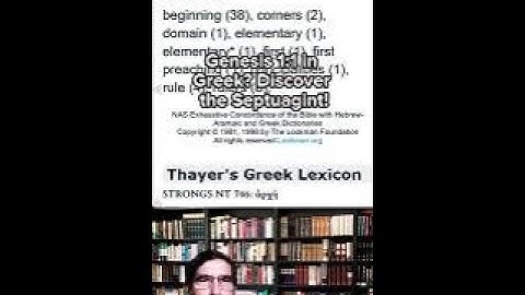 Genesis 1 1 in Greek  Discover the Septuagint!