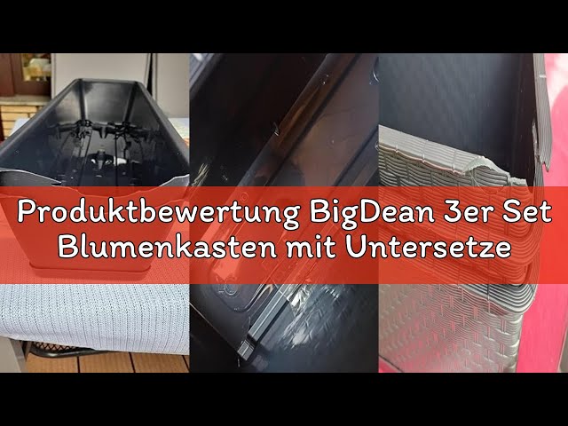 Produktbewertung BigDean 3er Set Blumenkasten mit Untersetzer 70 cm lang  Rattan-Optik anthrazit - au - YouTube
