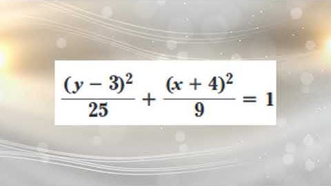 PreCalculus Ellipses