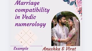 Matchmaking, Marriage compatibility, case study Ex: Anushka Sharma and Virat Kohli Vedic numerology