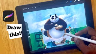 Drawing Kung Fu Panda | Digital Drawing | LarK ProArt screenshot 1