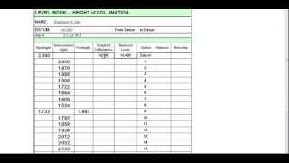 Taking Levels - Height of Collimation Level book