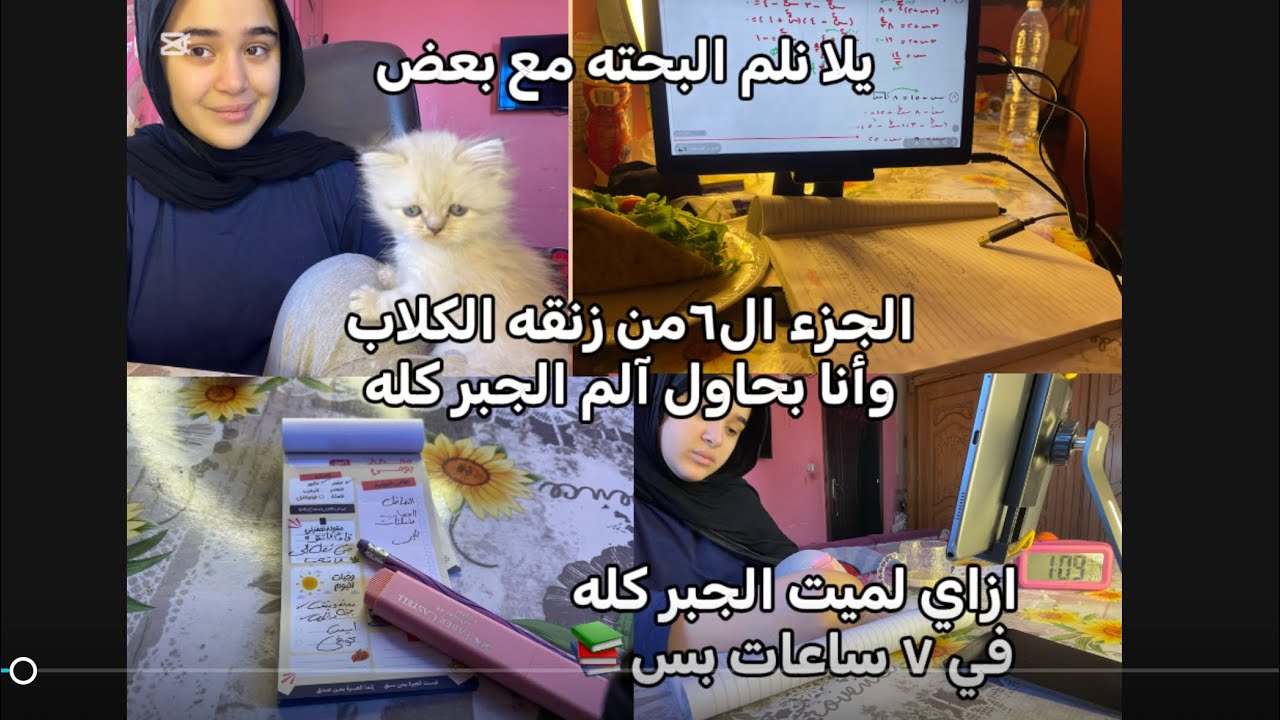 يلا نلم الجبر كله مع بعض 📚(في اكتر من ٧ساعات😣)الجزئ السادس من زنقه الكلاب