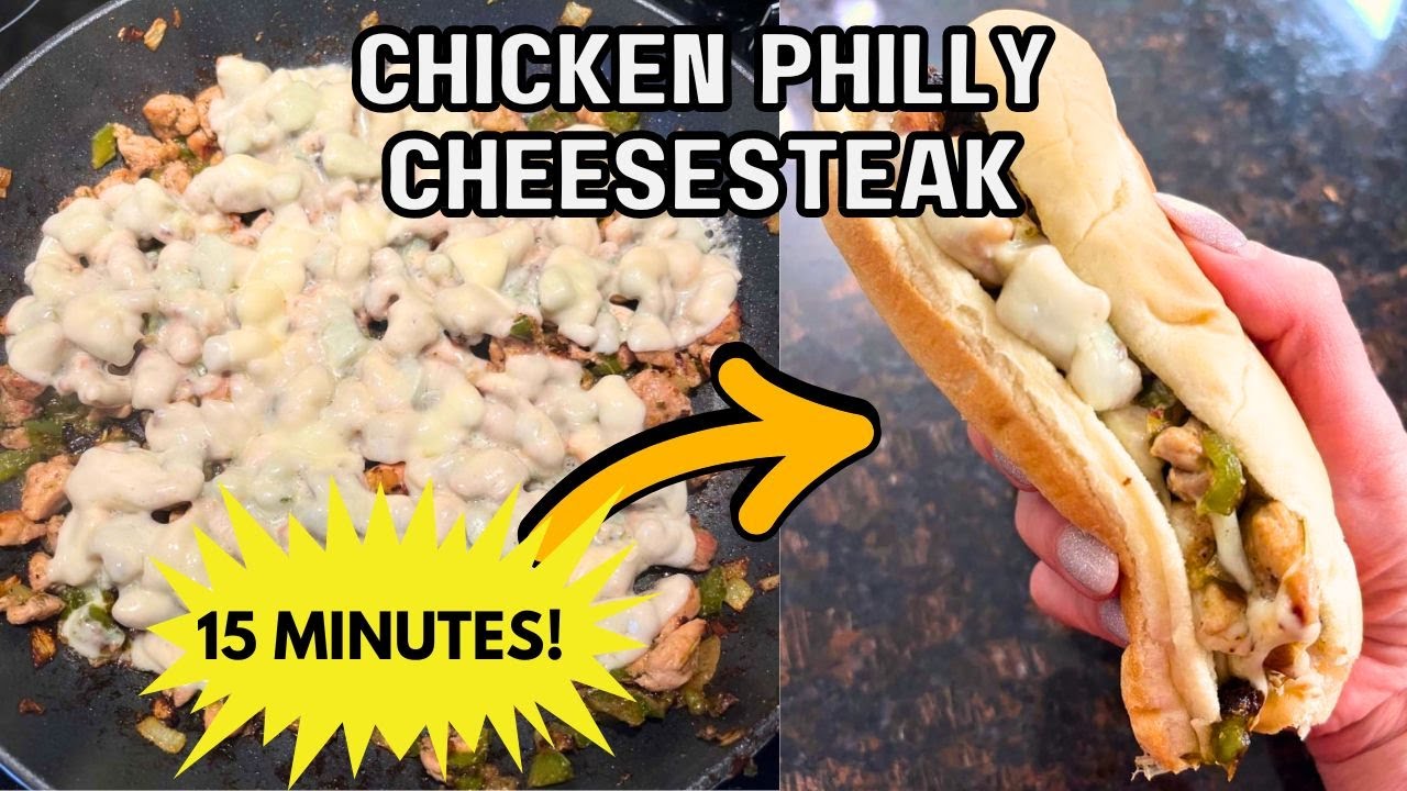 Chicken Philly Cheesesteak Recipe JUICY 15-Minutes Homemade ...