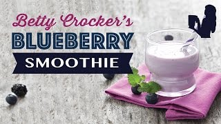 Betty Crocker's Blueberry Smoothie recipe made using a Vitamix or Blendtec commercial blender
