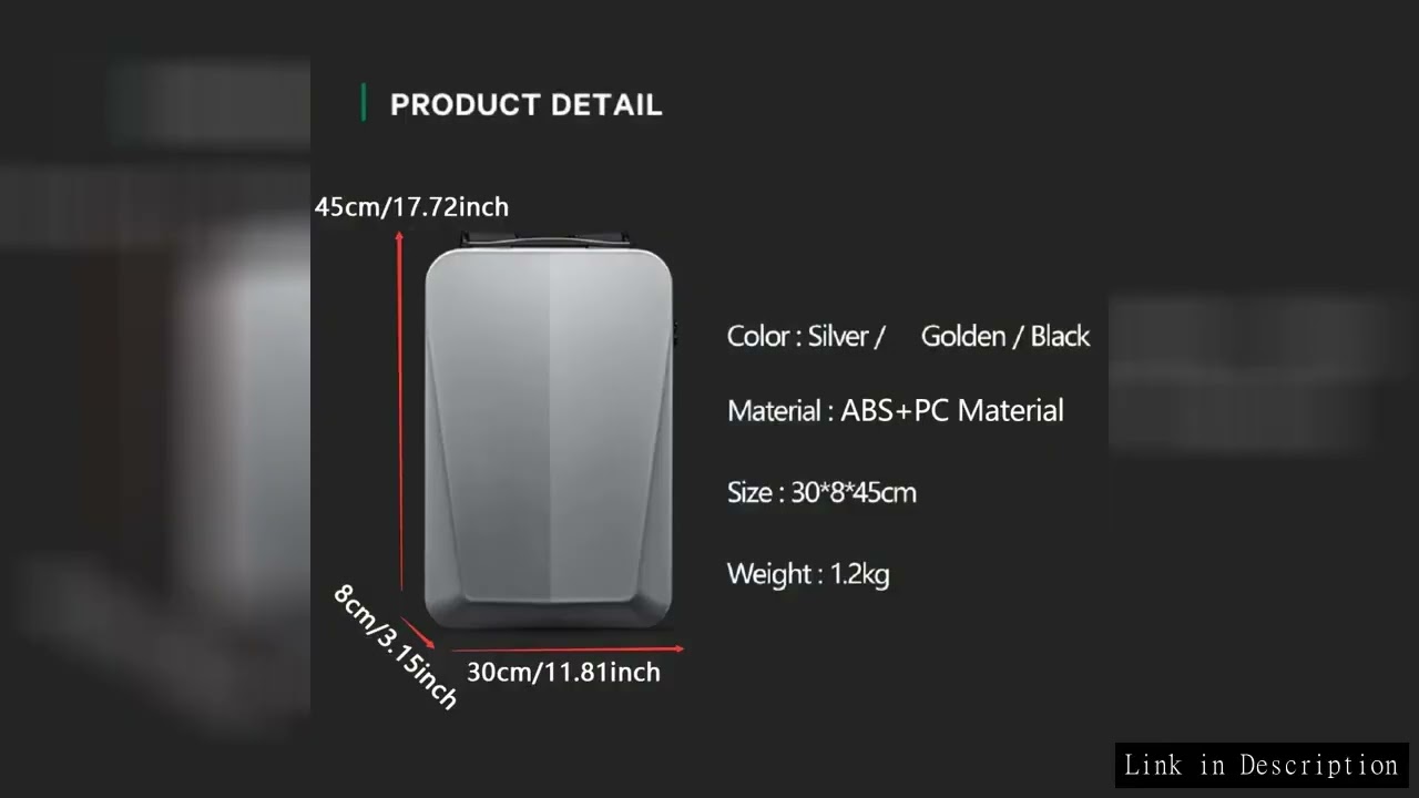 Newly Designed Silver-plated Ultra-thin Business Backpack Hardshell Student Laptop Bag Anti-theft Co