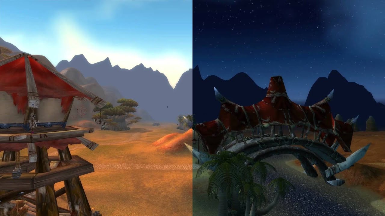 Download Vanilla/Classic World of Warcraft - Flight Path - Crossroads to Orgrimmar (Day/Night Comparison)