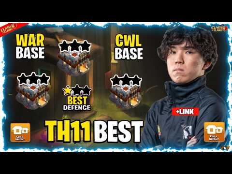 TOP 5 NEW BEST 🔥 TH11 WAR BASE LINK 2025, TH11 ANTI 2 STAR WAR BASE, TH11 CWL BASE CLASH OF CLANS