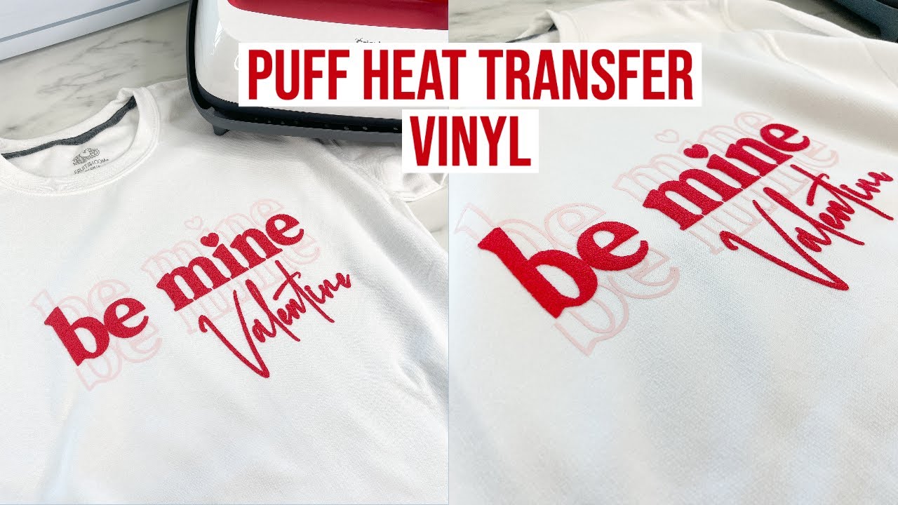  Red Puff Vinyl Heat Transfer: NICEVINYL 3D Puff HTV