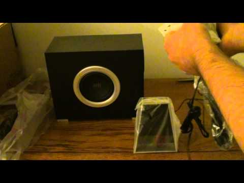 Altec Lansing VS2621 2.1 Channel Speaker + Subwoofer Sound System Unboxing ($41)